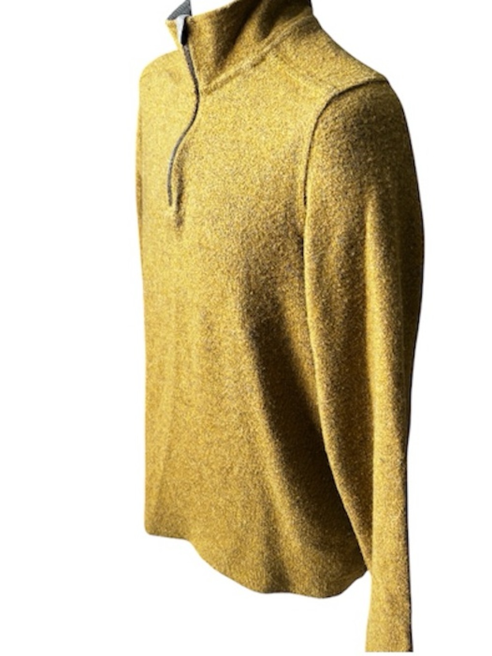 Toad&Co Mustard Yellow Wool Blend 1/4 Zip Pullover Sweater Medium